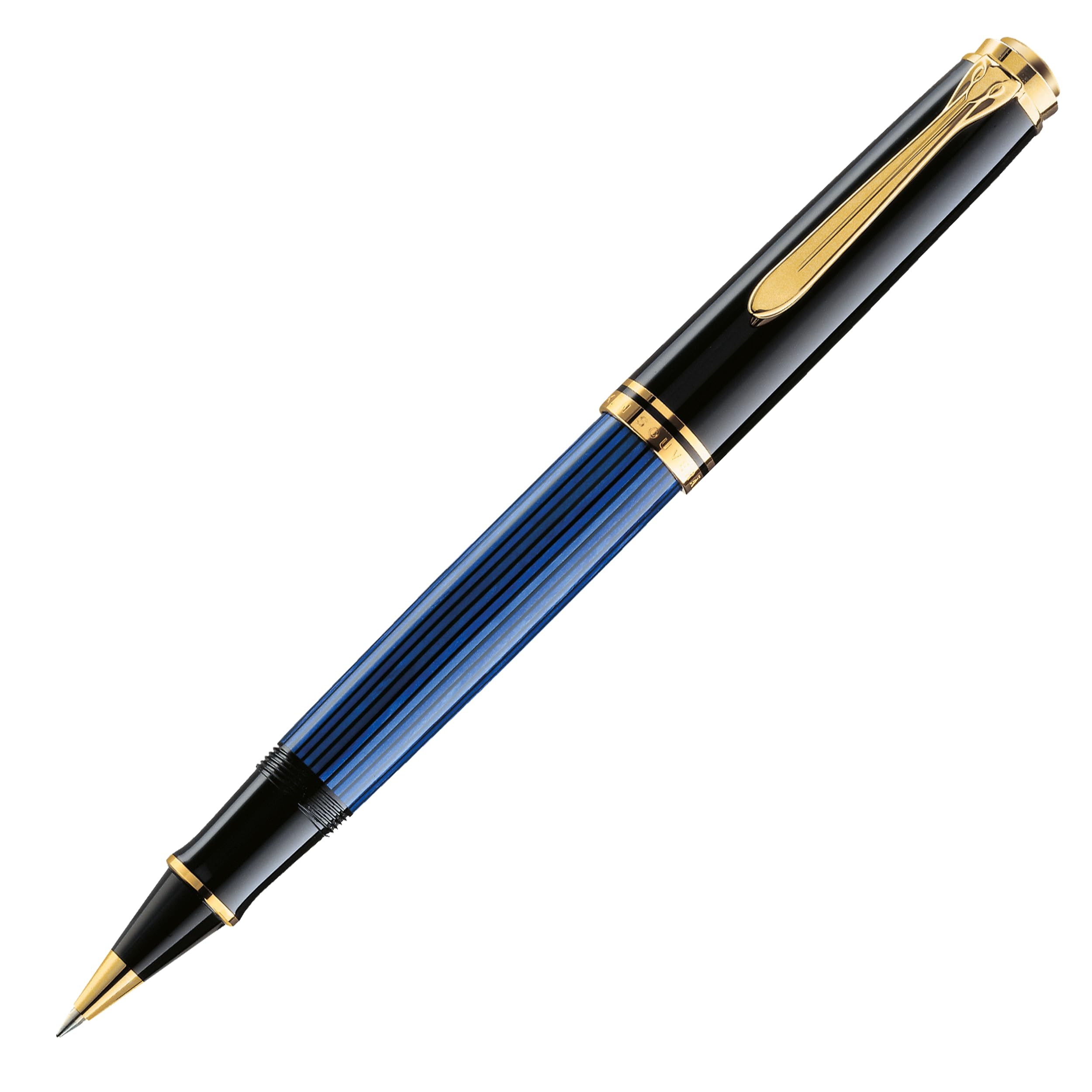 Pelikan Tintenroller Souverän 400, Schwarz-Blau, hochwertiger Roller im Geschenk-Etui, 997502