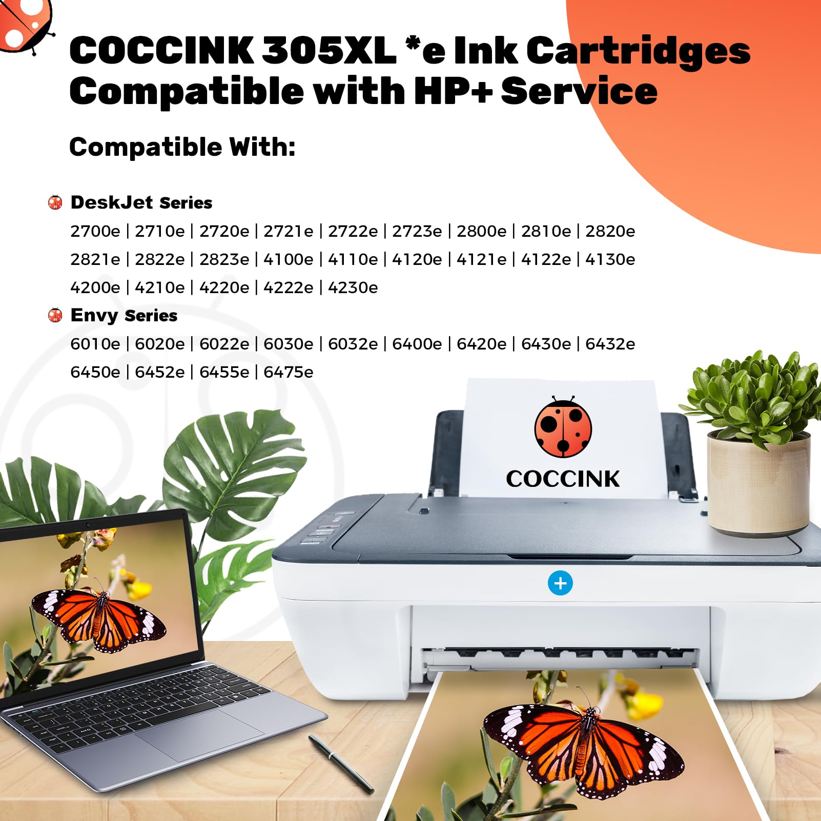 Cartuchos De Tinta 305XL Compatibles Con HP - Pack Negro + Color | Para Impresoras Deskjet 2800e, 4200e, Envy 6000/6400, Etc.