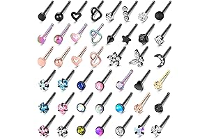 36 / 44 Pcs Cool Nose Rings Studs