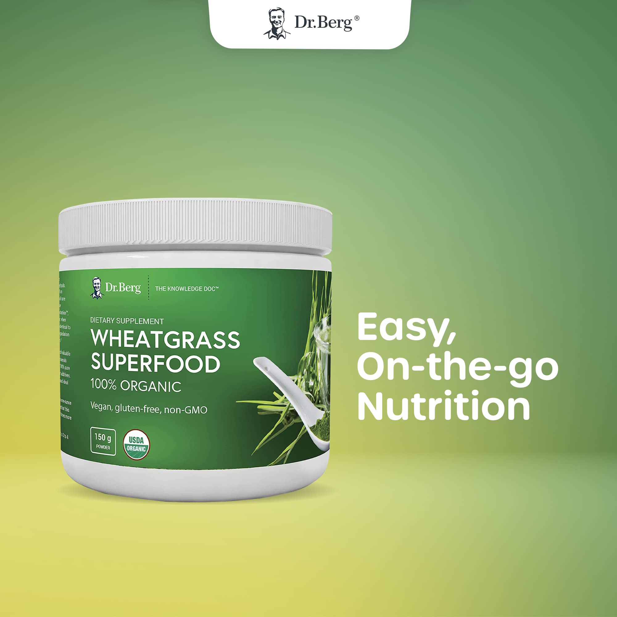 Dr. Berg's Wheatgrass Superfood Powder Raw Juice Organic Ultra