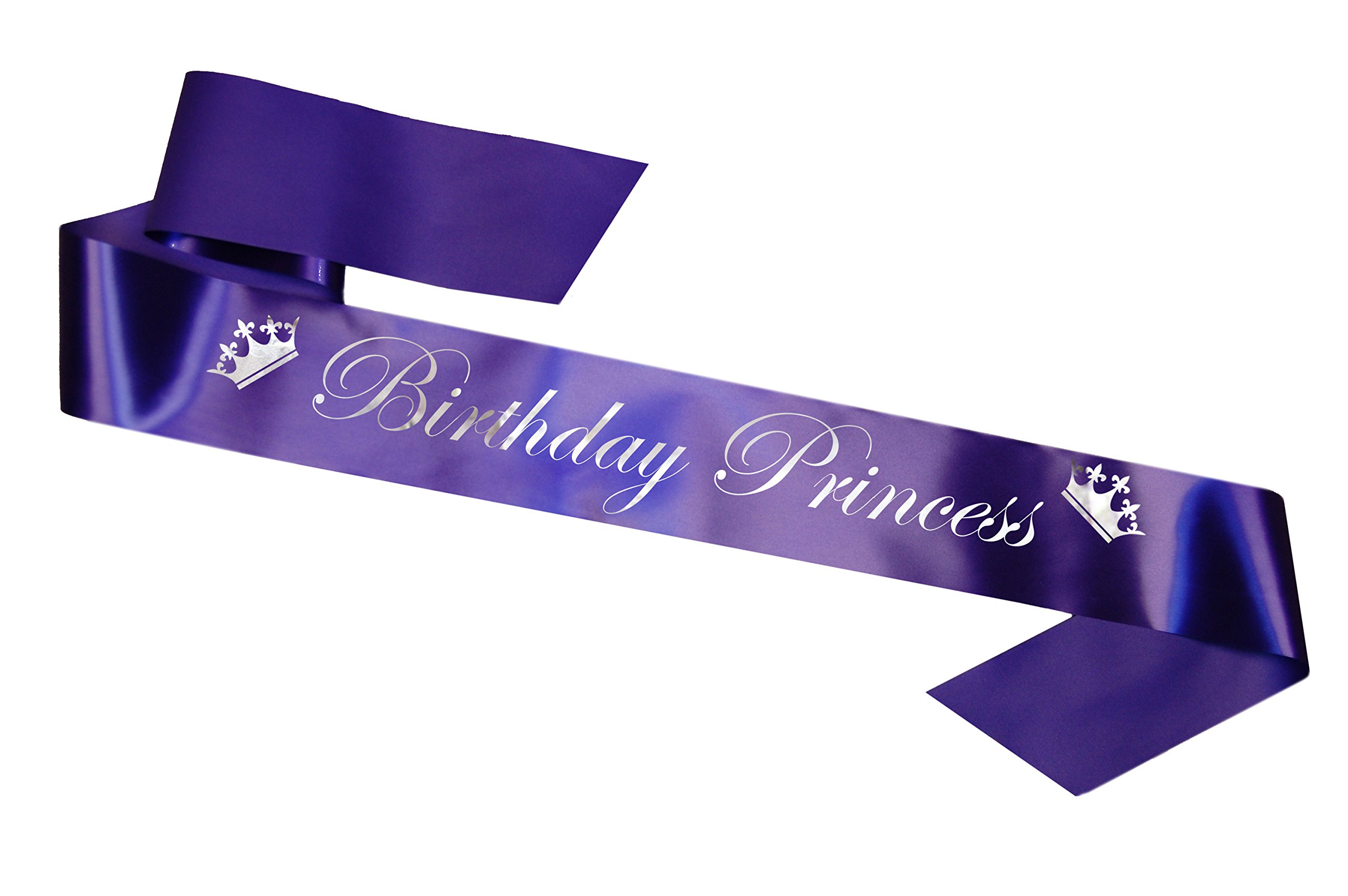 Birthday Princess' Party Sash 13th 16th 18th 21st 30th Gift - Purple