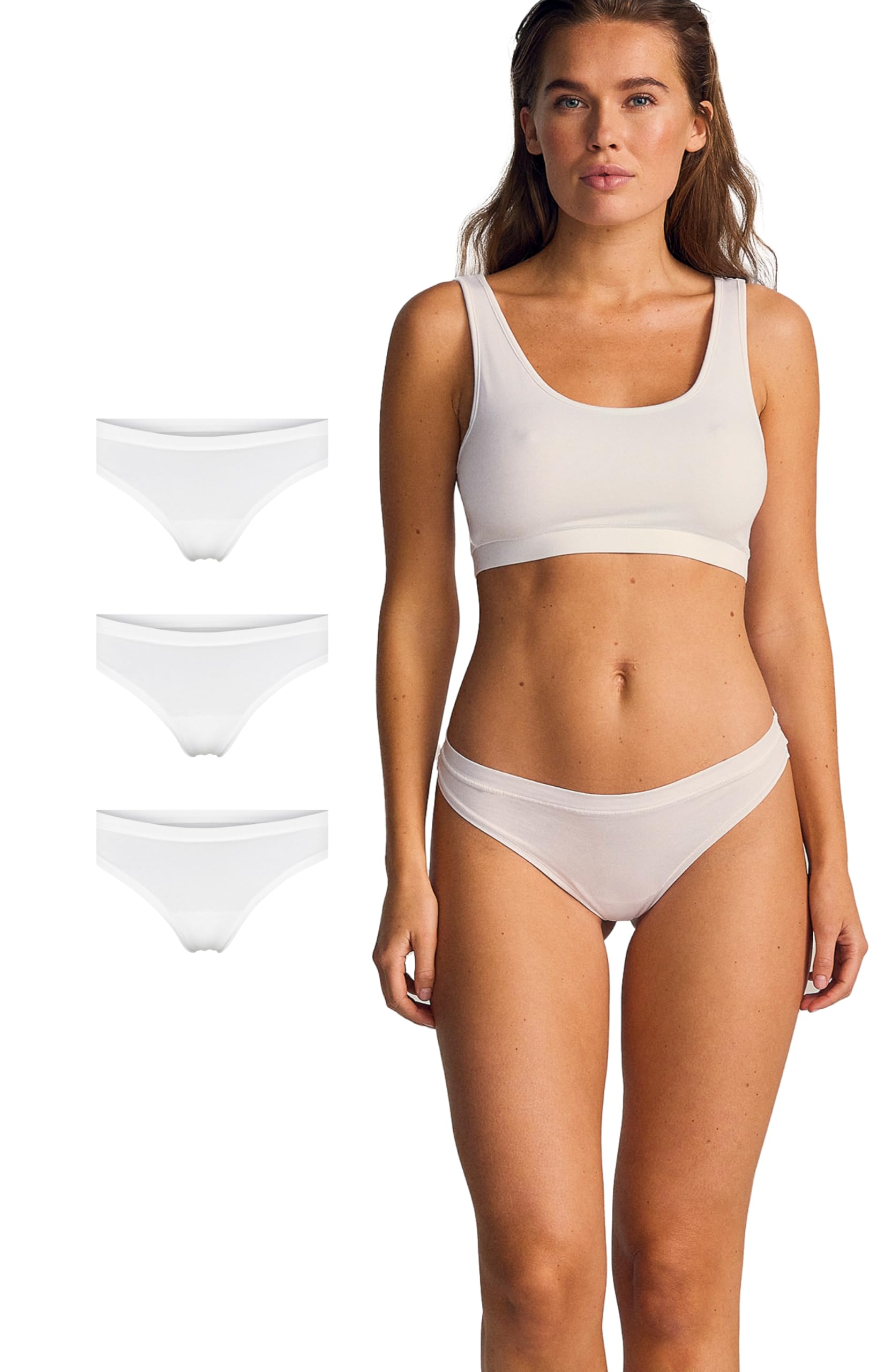 String Damen 3er Pack | Bambus Unterhosen Damen | Temperaturregulierende und Feuchtigkeitsabsorbierende Damen-Unterhosen | FSC®-zertifizierter Damen String | Damen Slips Mehrpack
