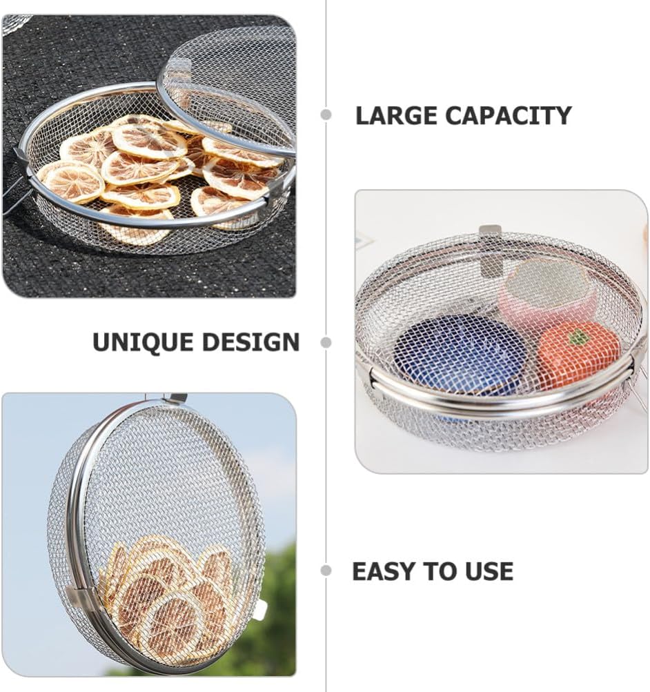 OSALADI Stainless Steel Mesh Dishwasher Basket for Items Accessories and Utensils Round Metal Storage Container for Dishwashing and Drying