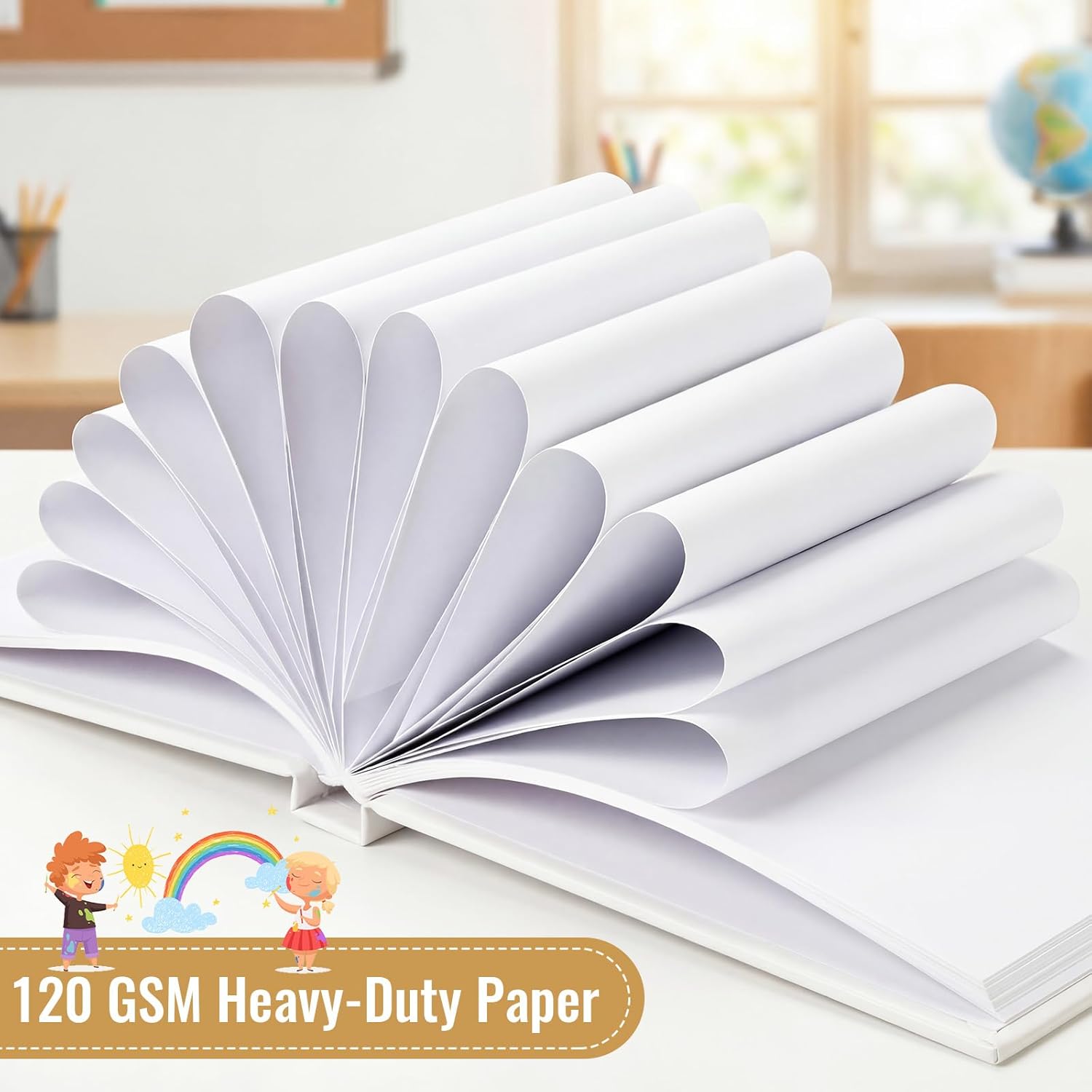 Ireer 24 Pcs 5 x 5 Inch Hardcover Blank Book Bulk Small Sketch Pad to Write Stories Blank Notebooks for Journaling Sketching Writing DIY Crafts Supplies 72 Pages(White)
