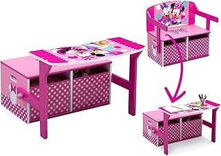 Delta Children Kids Convertible Activity Bench - Greenguard Gold Certified, Disney Minnie Mouse
