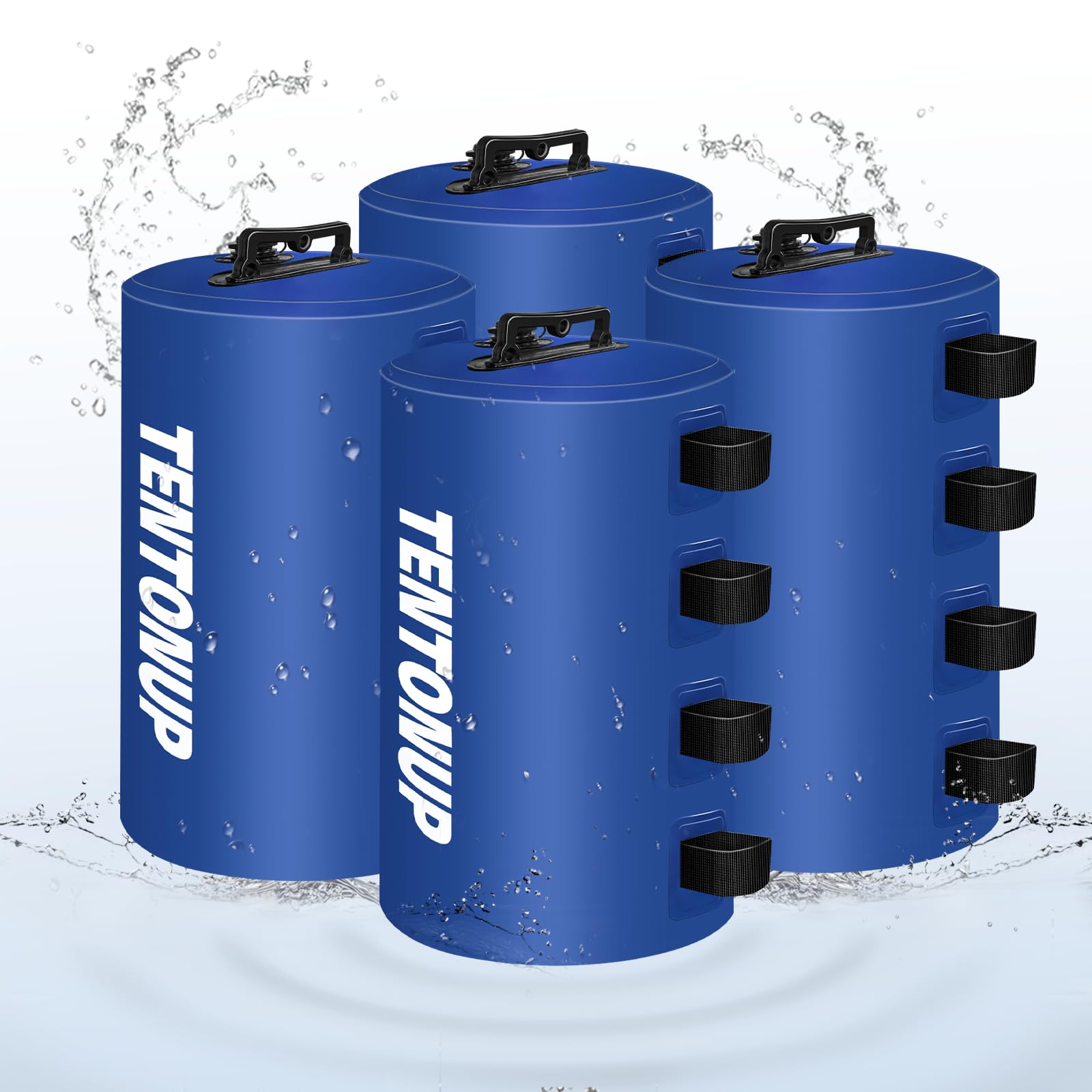 4 Pack Canopy Water Weight Bag, 220 LBS Water Tent Weights Set of 4 Leg Weights for Gazebo, Pop Up Canopy, Canopies, Tent (Blue 25L)