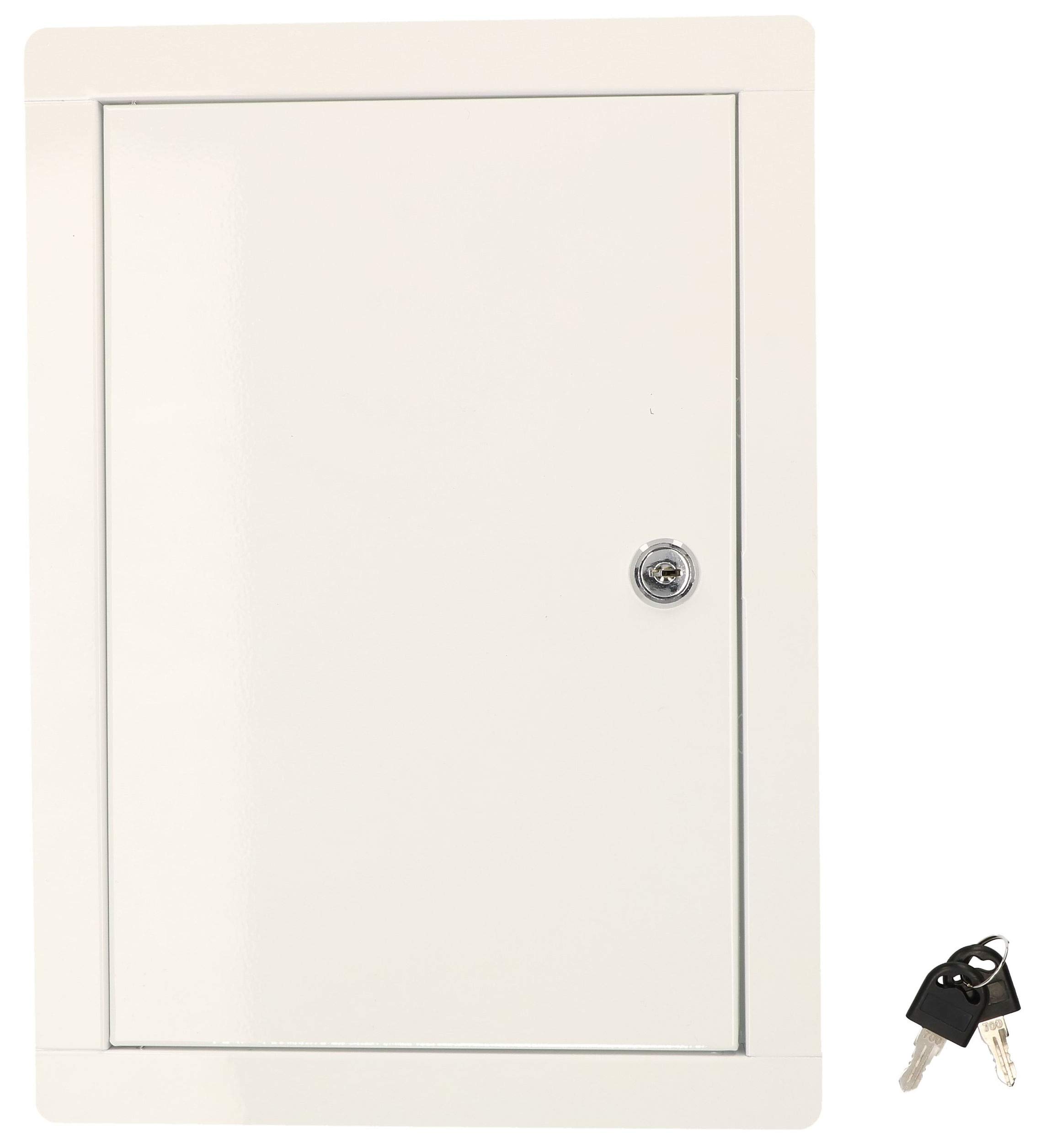 KOTARBAU® Sportello ispezione 20 x 30 cm con chiave In metallo bianco Sportello di manutenzione sportelli cartongesso