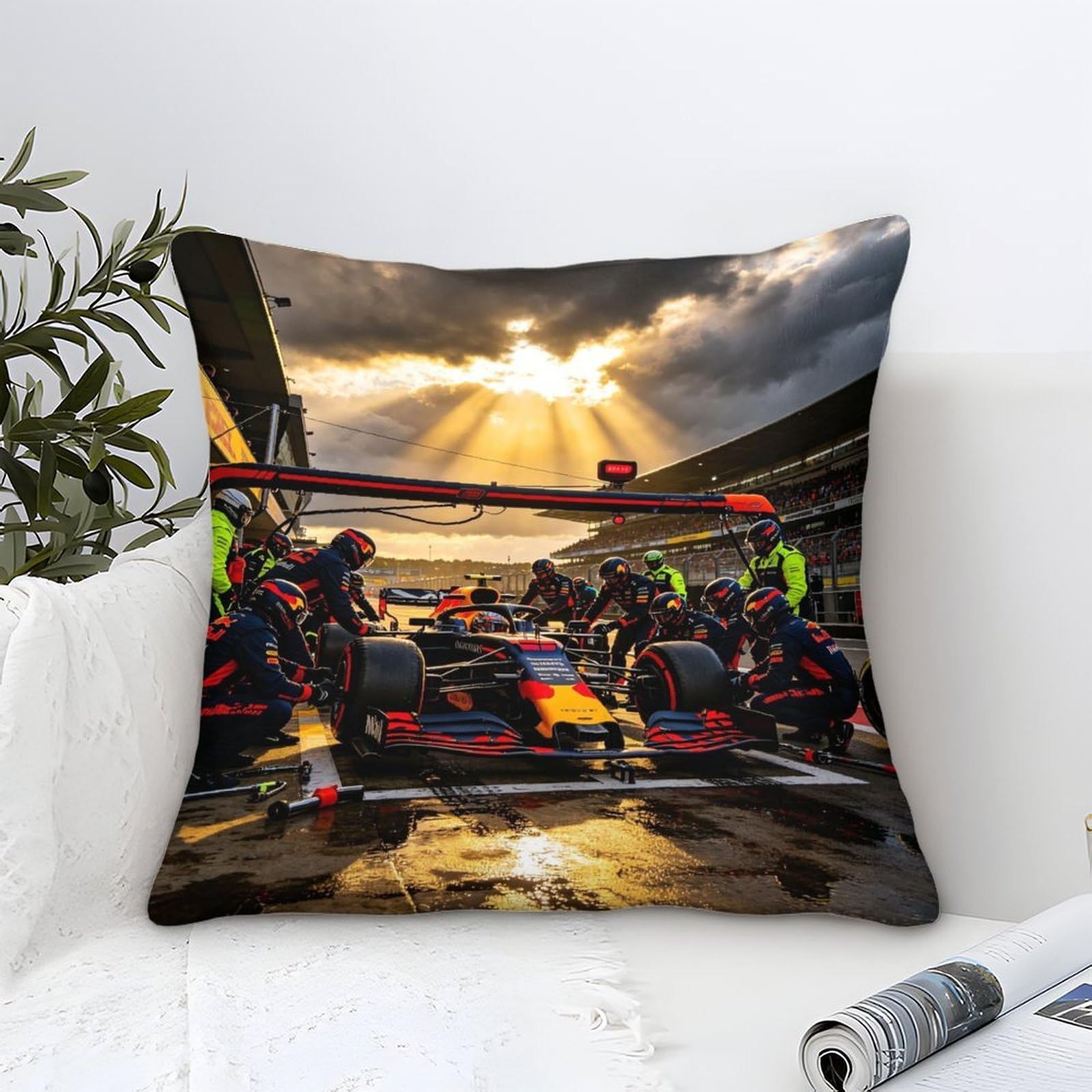 Xiaopangxy Formulaa Racing-3 Formulaa Racing Throw Pillow Cover 45X45cm, Pit Stop Pillow Cases Cushion Cover For Living Room Couch Sofa Home Decor