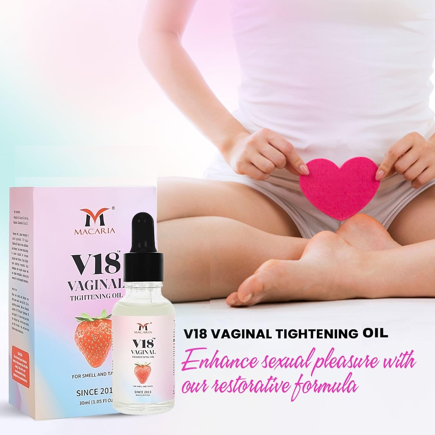 V18 TIGHT Vaginal Tightening Oil (Cream gel) - All Natural, V Tight Oil (Cream gel) for Women