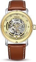 Vista 1 de TIME100 Relojes de pulsera mecánicos analógicos con esfera grabada hueca para hombre, Reloj mecánico de cuerda automática para hombre