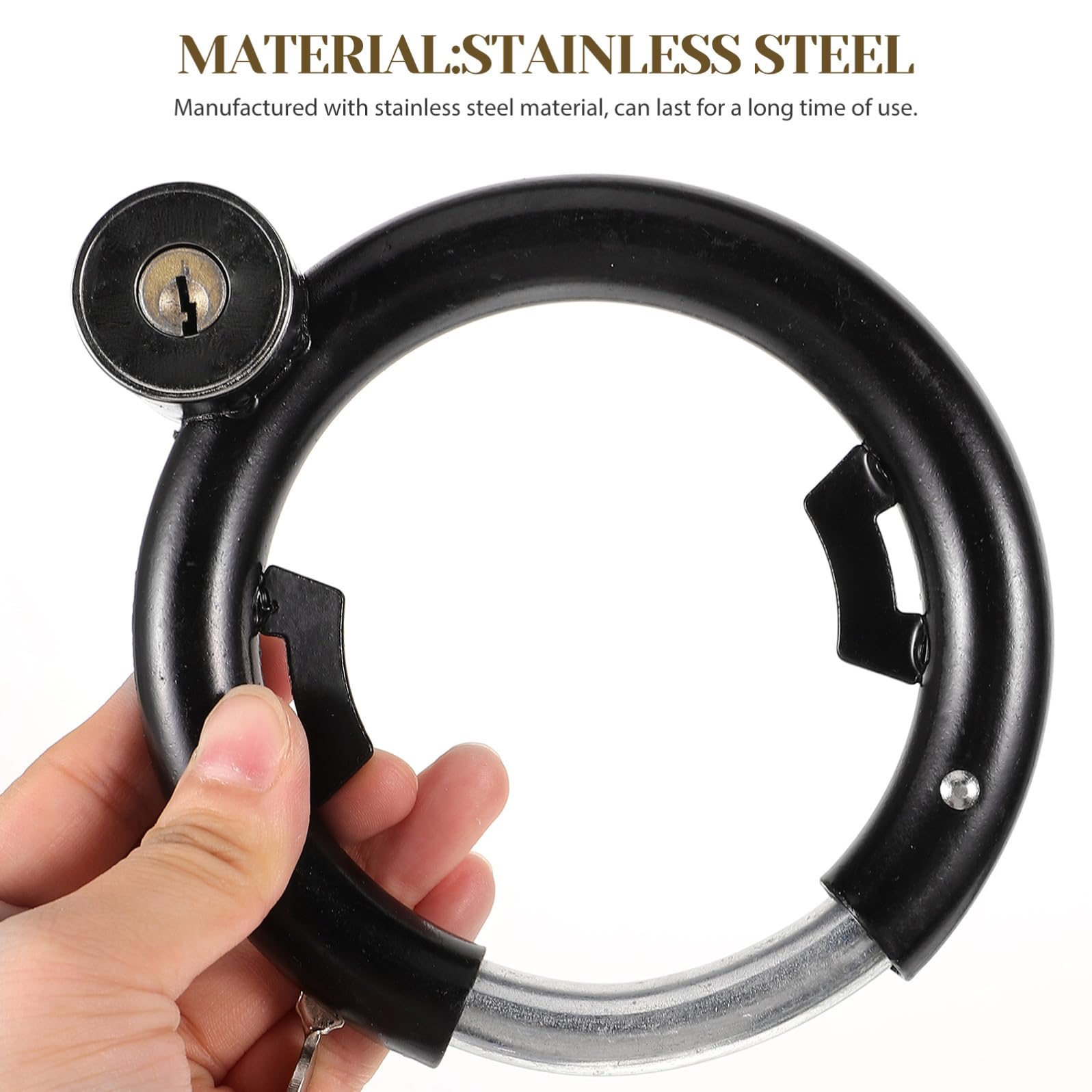 Lucchetto Rotondo Per Bicicletta in Metallo Resistente All Usura Adatto Manubri Telai e Portapacchi Per Mountain Bike Biciclette Standard e Scooter