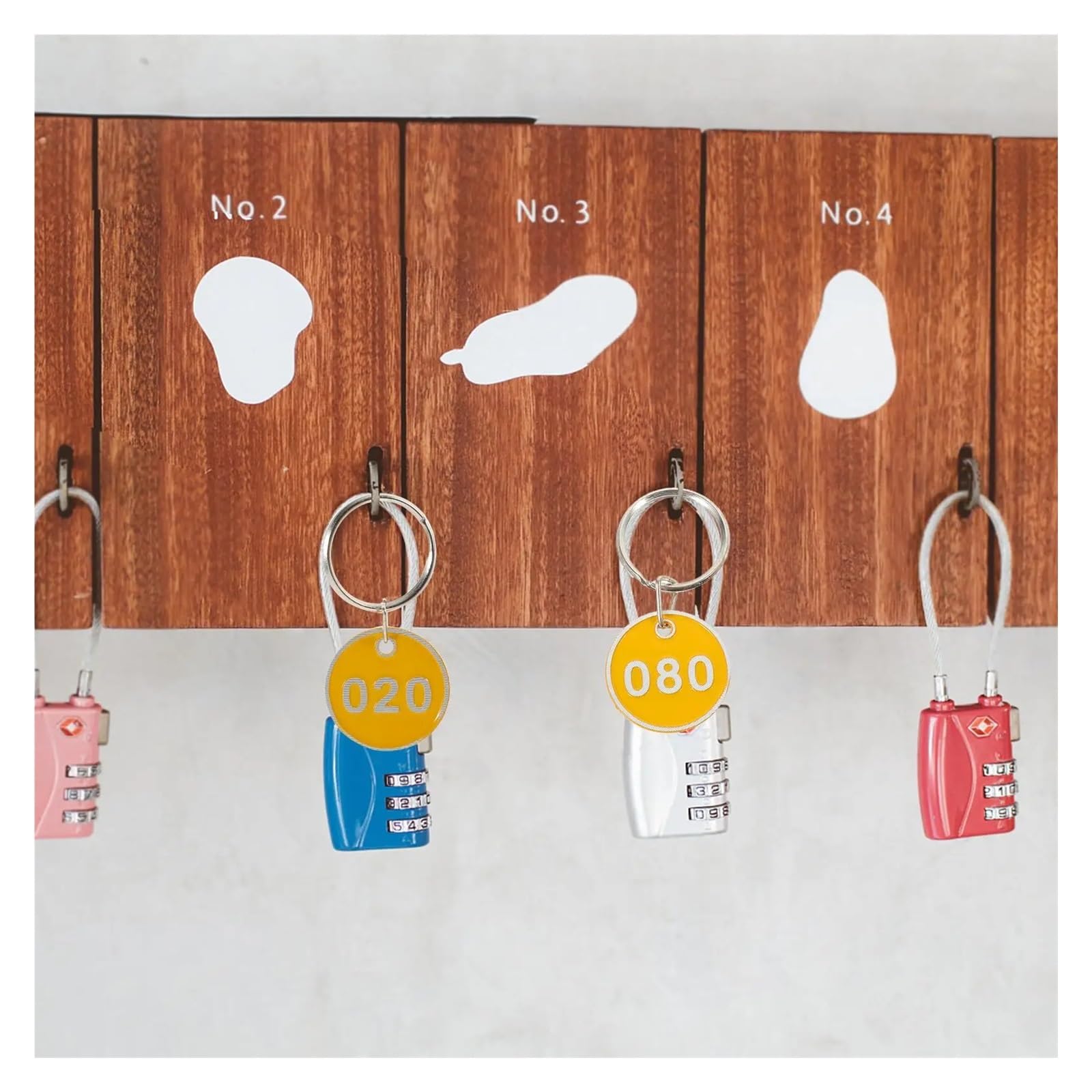 Etiquetas de plástico para números de identificación, 100 unidades, 1-100 etiquetas de números de almacenamiento, aleación de aluminio, placas de identificación de equipaje, etiquetas de anillo de