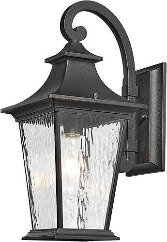 Miniatura 1 de Lámpara de porche al aire libre, impermeable, lámpara de pared para exteriores con vidrio ondulado de agua, accesorios de iluminación para