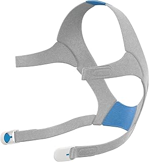 ResMed AirFit/AirTouch N20 Headgear - Replacement Headgear - Features Magnetic Headgear Clips - Large, Blue