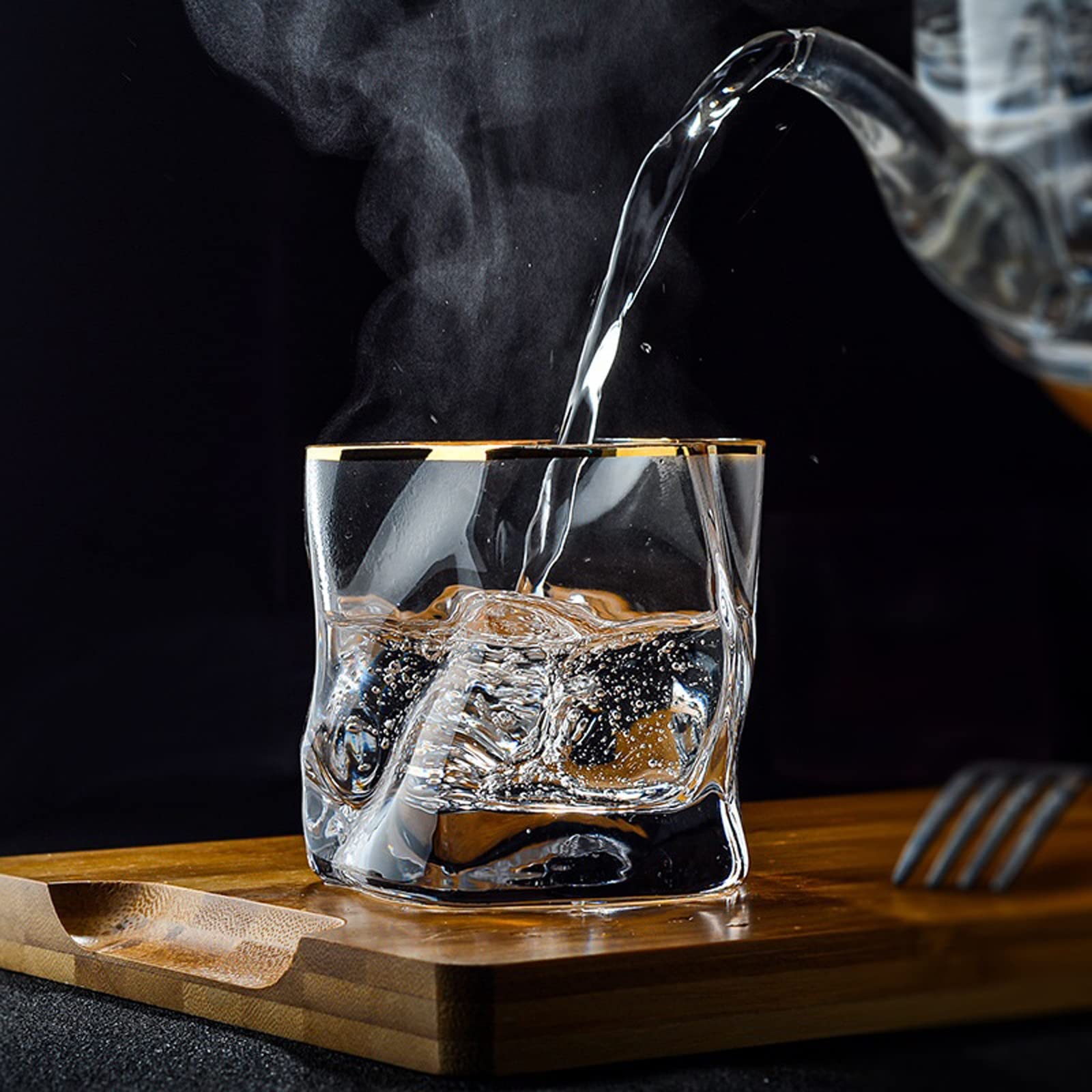 Tazzine da Caffè in Vetro Bicchiere for uso domestico Bicchiere da vino trasparente Bicchiere da caffè Latte Bicchiere da whisky Bar Club Bicchiere da vino Bicchieri da bere Tazze da Caffè in Vetro(Co