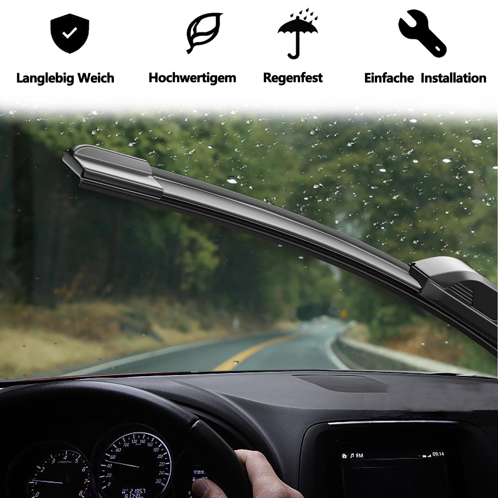 6 Pièces Bandes Essuie-glace Caoutchouc 800 Mm - Universel Pour Voitures, SUV, Camionnettes - Flexible, Durable, Facile à Découper