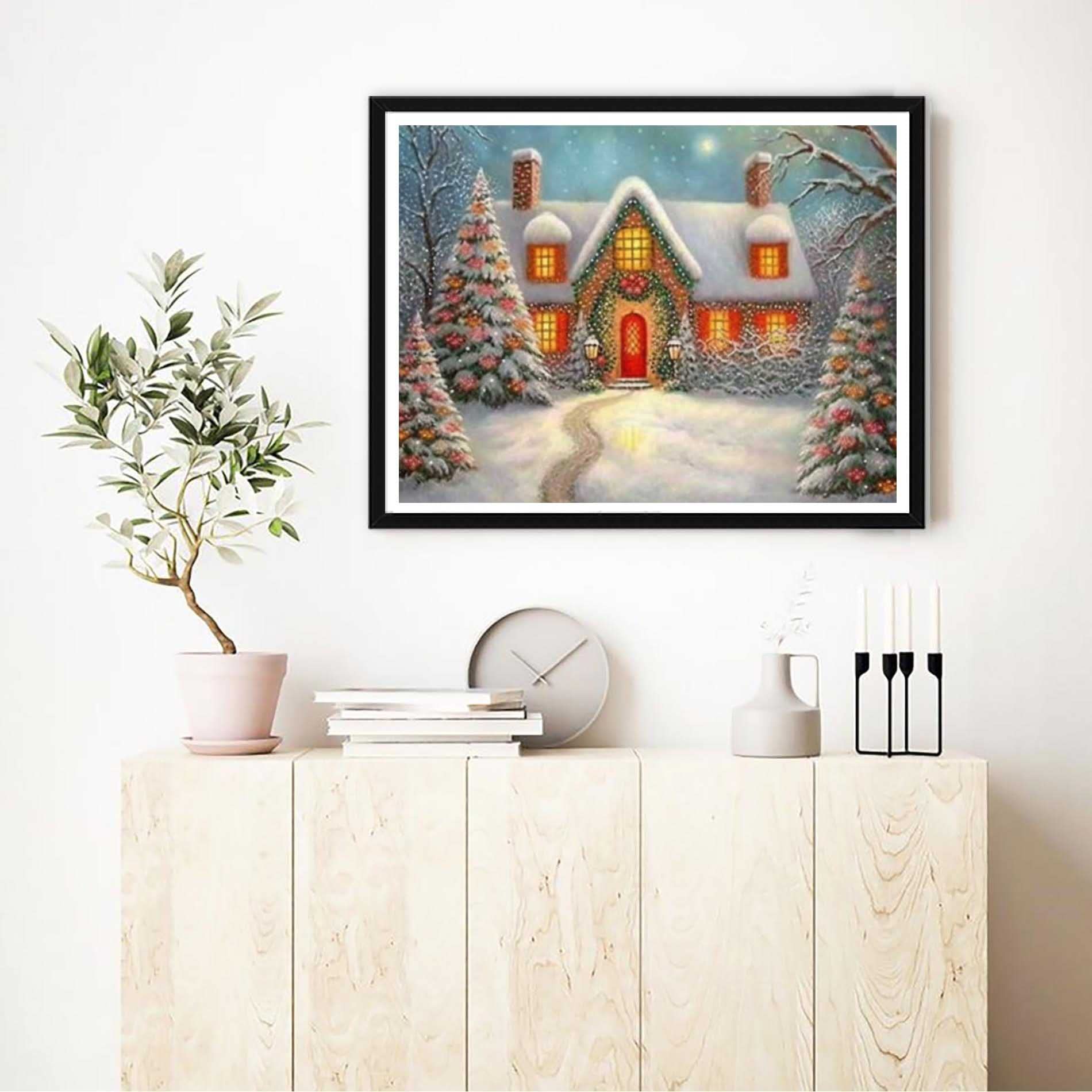 Yoonqun Diamond Painting Kit cervo di natale Pittura Diamante 5D fai da te Grande Completo Cristallo Strass Motivo Mosaico Ricamo Punto Croce Arte Decor Della Parete di Casa Square Drill 30x40cm