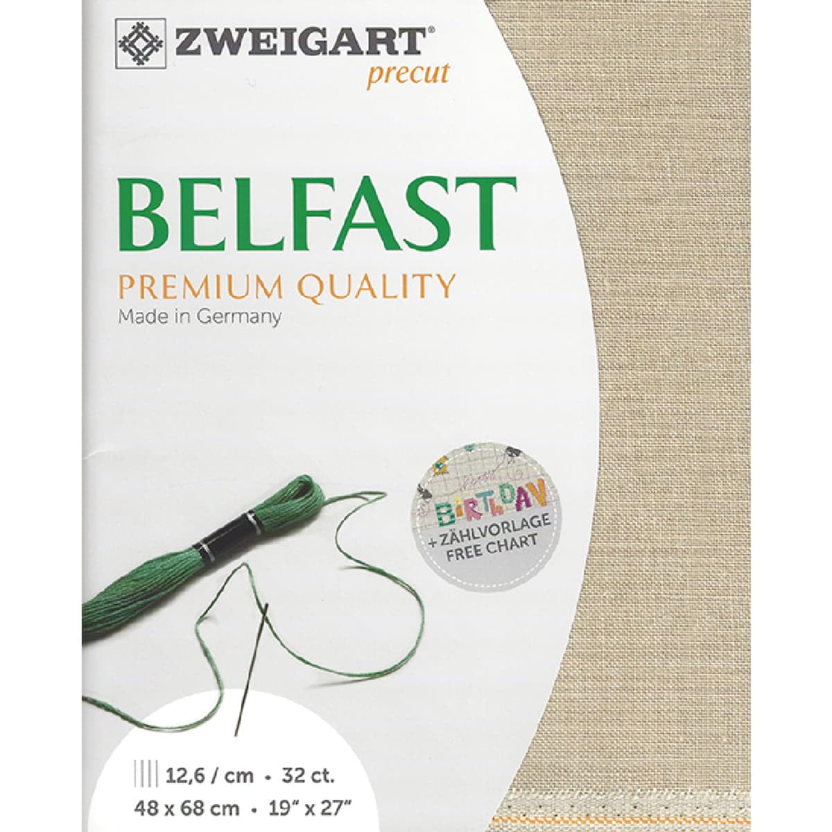 Zweigart Belfast 52 coupon lin pour broder un tableau déco lors de vos loisirs