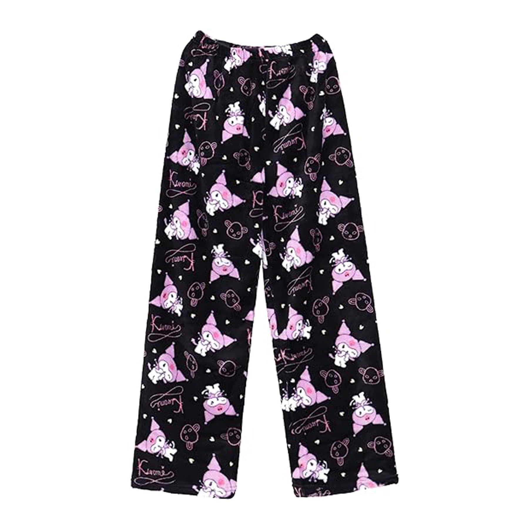 Kawaii Halloween Pajamas Pants Halloween Cat Pajamas Flannel Sleep Pajama Pants Cartoon Anime Pajama for Women Men