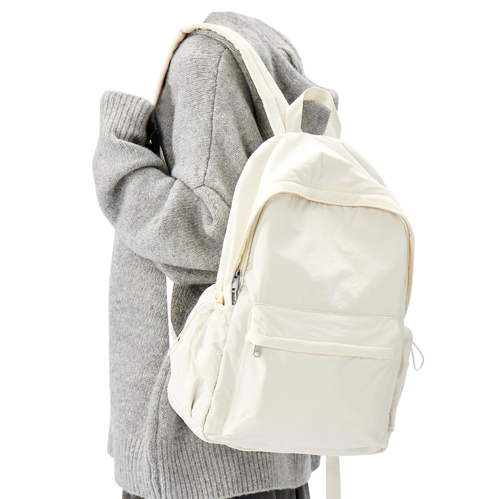 Simple School Backpack For Women Men Aesthetic Medium Backpack Lightweight Casual Daypack College Backpacks Cute Bookbag for Teens