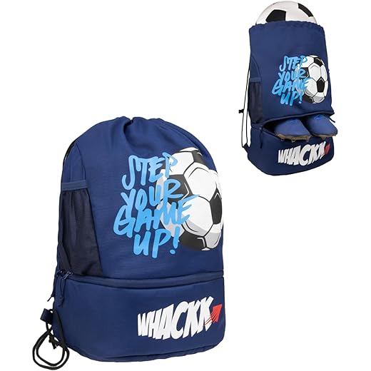 WHACKK Blitz Sports Drawstring Backpack Bag (Blue)