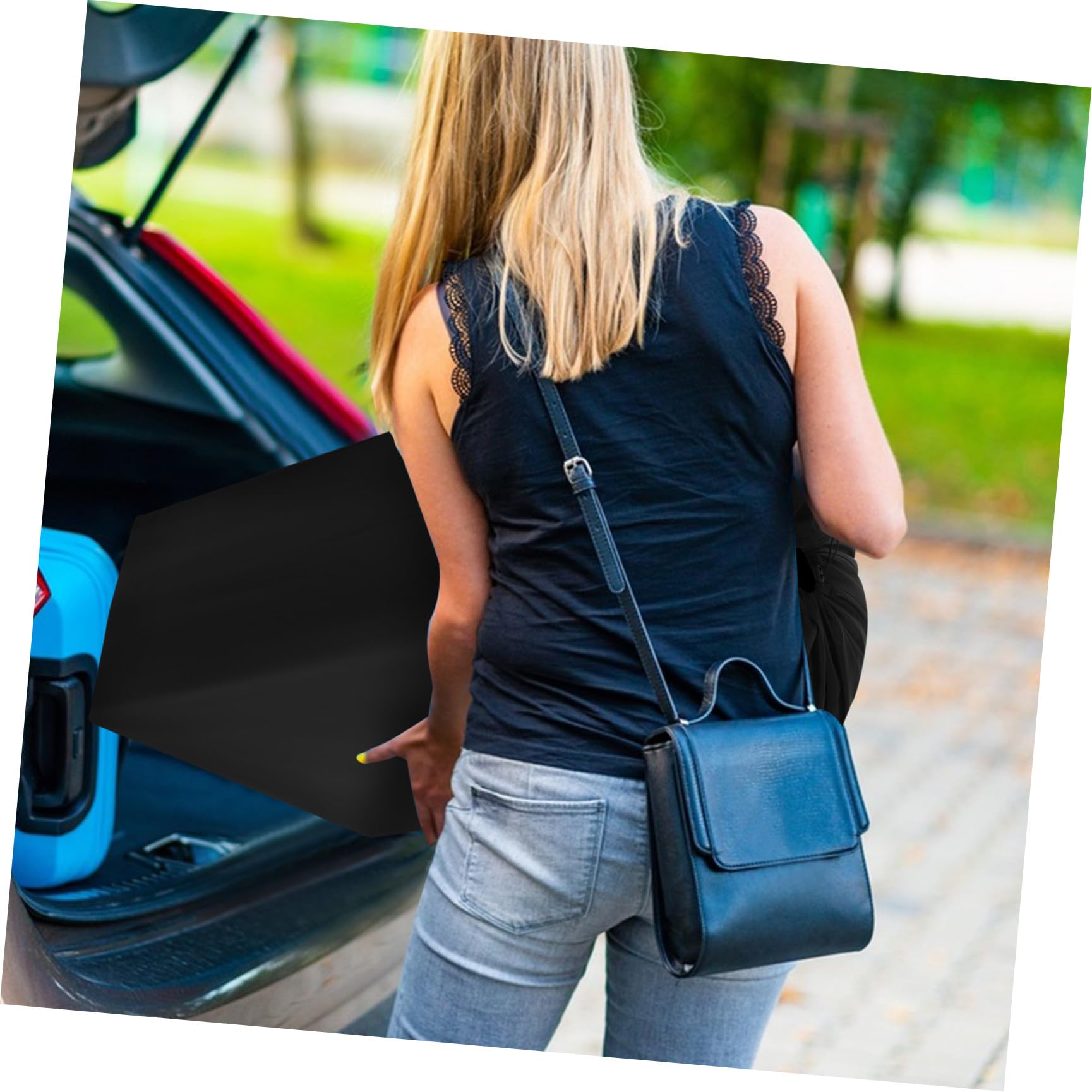 TOYANDONA Borsa da Viaggio per Passeggino Aereo, Nero, in Nylon | Adatta a Molti Passeggini, per Viaggio e Controllo al Gate, Doppie Tracolle, Chiusura Coulisse