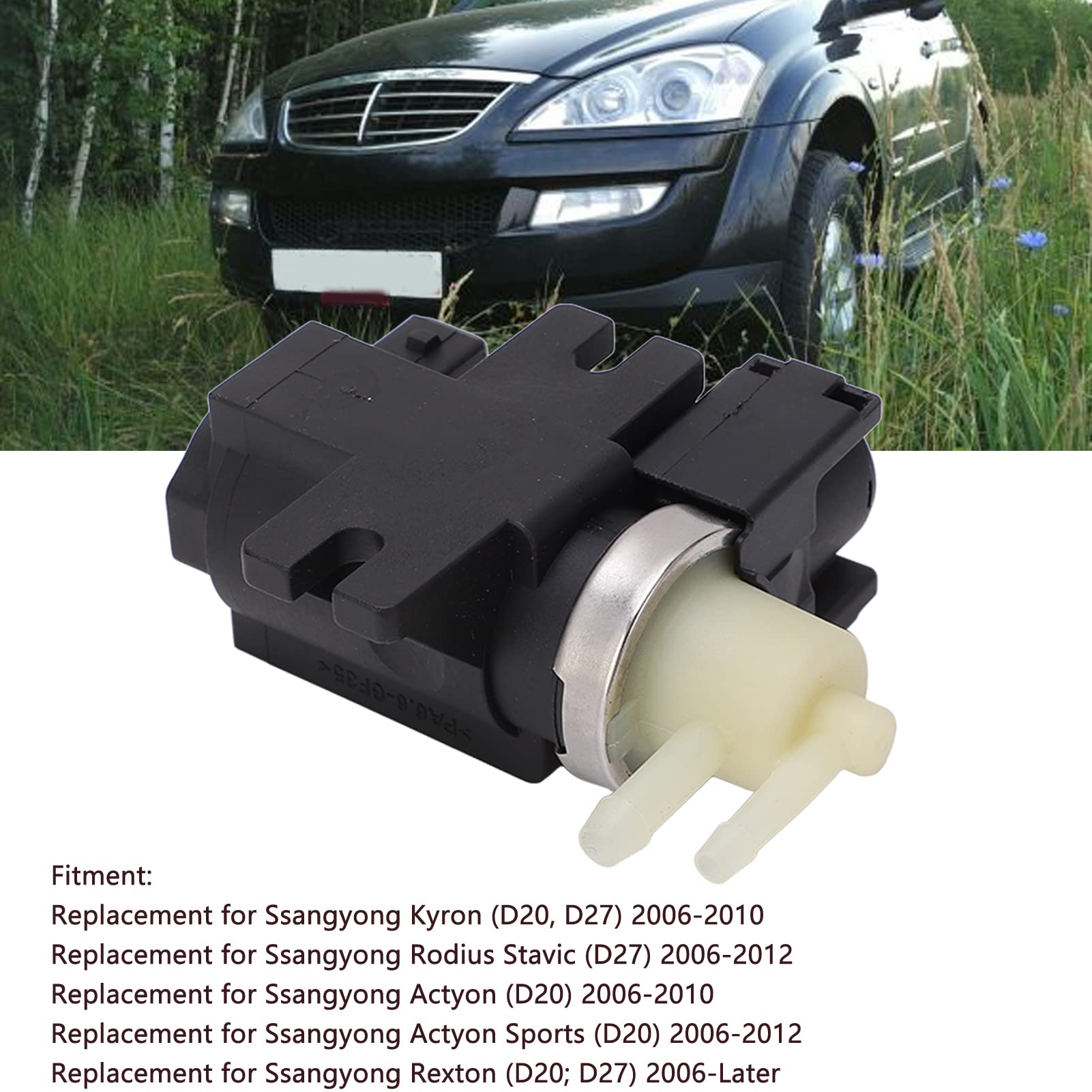 Onvertidor presión solenoide 30618057 6655403897 Modulador vacío convertidor presión Válvula solenoide 30618057 reemplazo modulador vacío compatible Para ssangyong kyron d20 d27 2006-2010