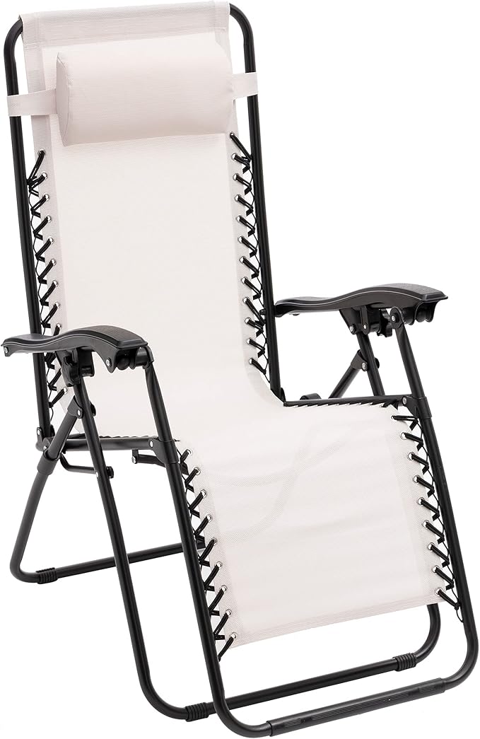 Baroni Home Chaise Longue de Jardin Zero Gravity, Fauteuil Relax avec