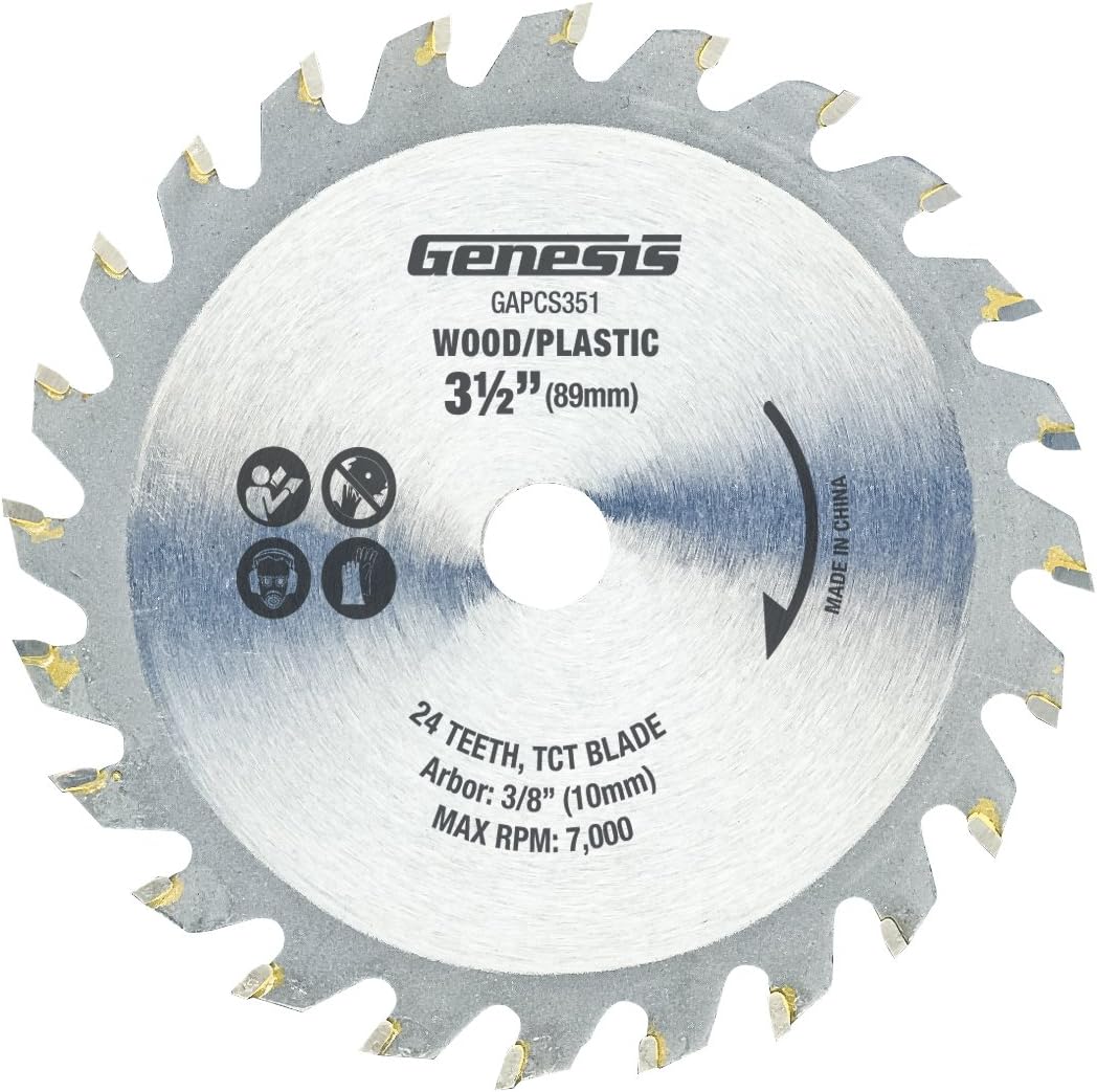 Genesis GACSB452 4 1/2" 60-Teeth High Speed Steel Circular Saw Blade, Black
