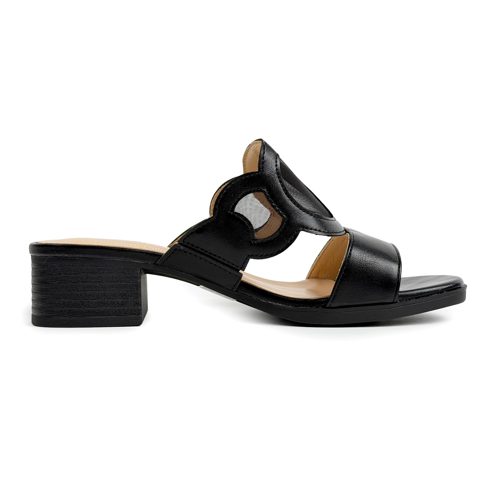 JOMIX Sandalias Mujer Verano con Tacón Bloque Cómodo Sandalias Elegantes Abiertas Mules Fáciles de Poner para Diario Oficina y Vacaciones
