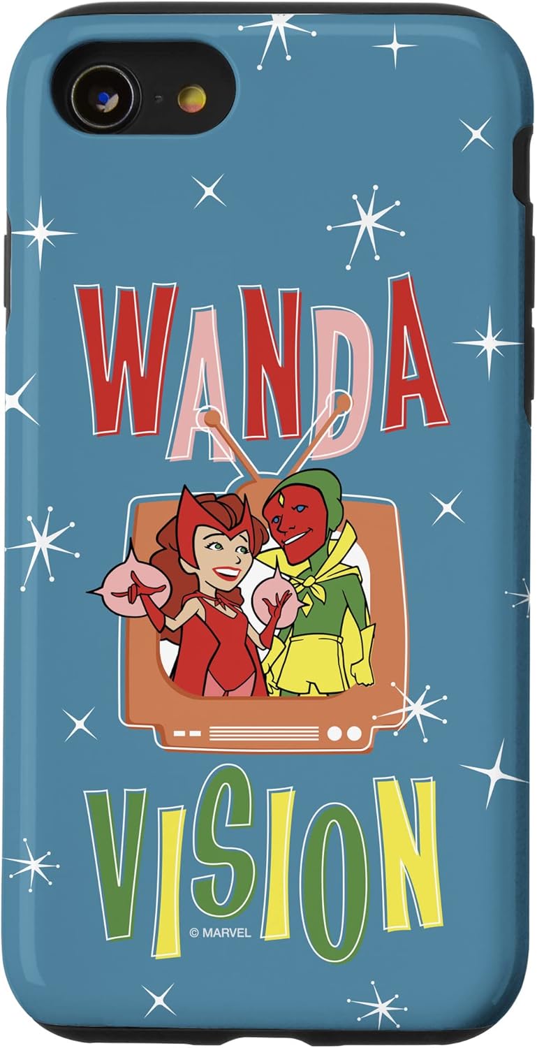 Marvel WandaVision Wanda & Vision Retro TV Artwork Case for iPhone SE (2020) / 7 / 8