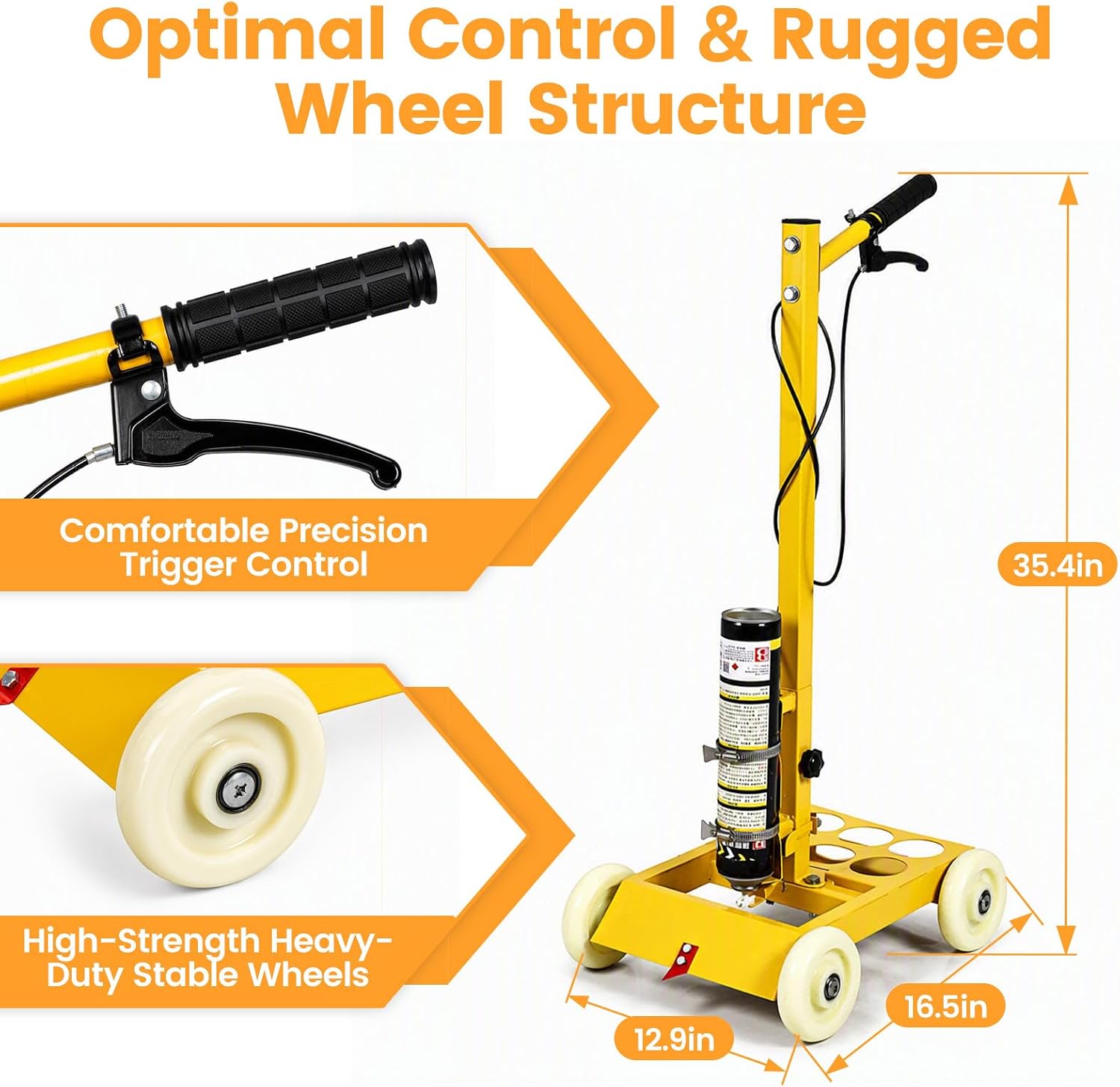 Striping Line Marking Machine, 1-4" Adjustable Stripe Width, Compatible with Professional Inverted Striping Spray Paint, Parking Lot Striping Machine for Fast and Accurate Marking | Parking Lot Striping Machine, Match Professional Striping Paint, for fast and standard line marking