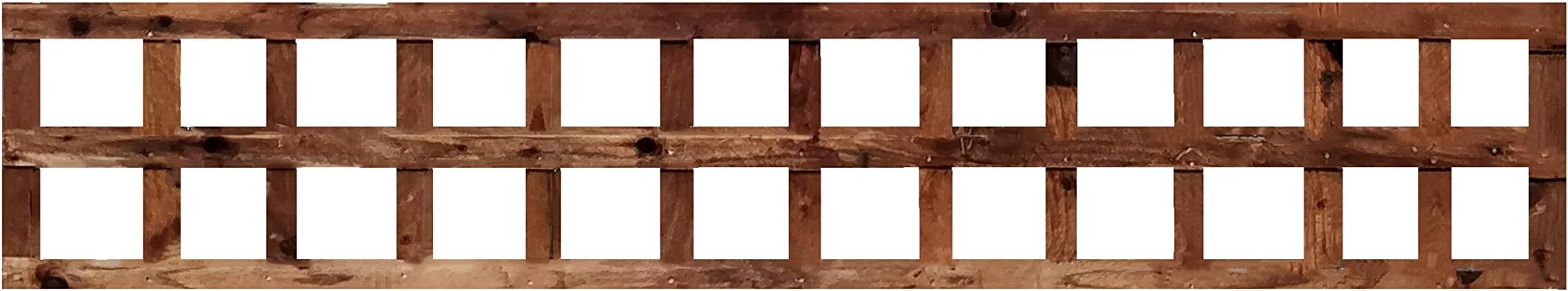 Square Garden Trellis Panels Pressure Treated Timber Garden Brown Wooden Trellis 6ft (6ft x 1ft)