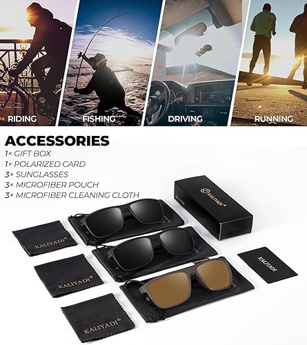 Miniatura 129 de Kaliyadi - Lentes de sol polarizados para hombre, ligeros, con protección ultravioleta, para conducir, pescar y jugar golf