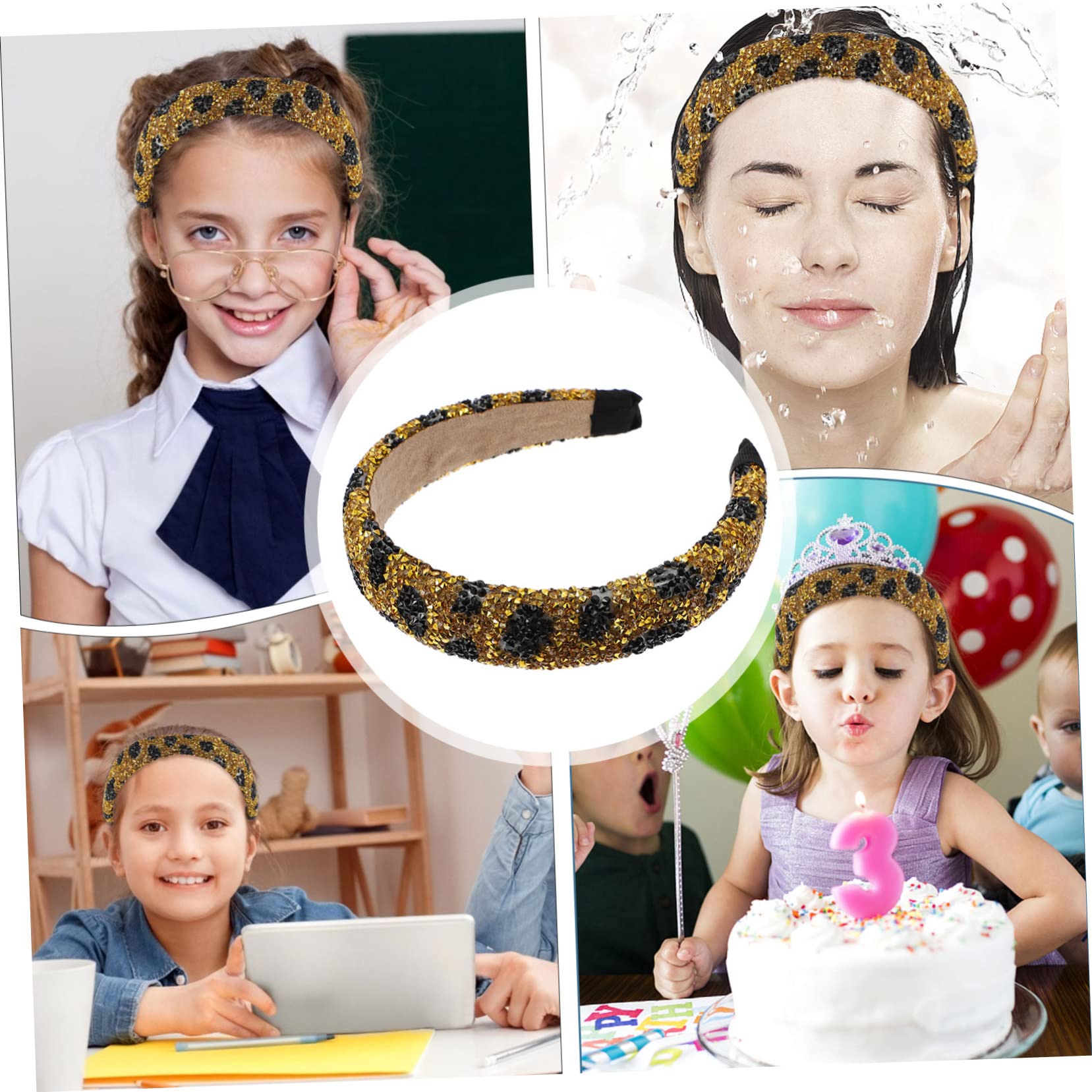 Housoutil 5pezzi Cerchietto Pietre e Accessorio Per Per Speciali e Decorazione Per e