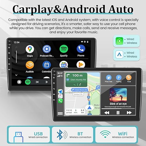 Miniatura 3 de 2+64G Car Stereo Jeep Wrangler jkDodge RAMChrysler 300C - Wireless Carplay & Android Auto - 10.1 inch Android 13 Head Unit - WiFi EQ 1080P Mirror