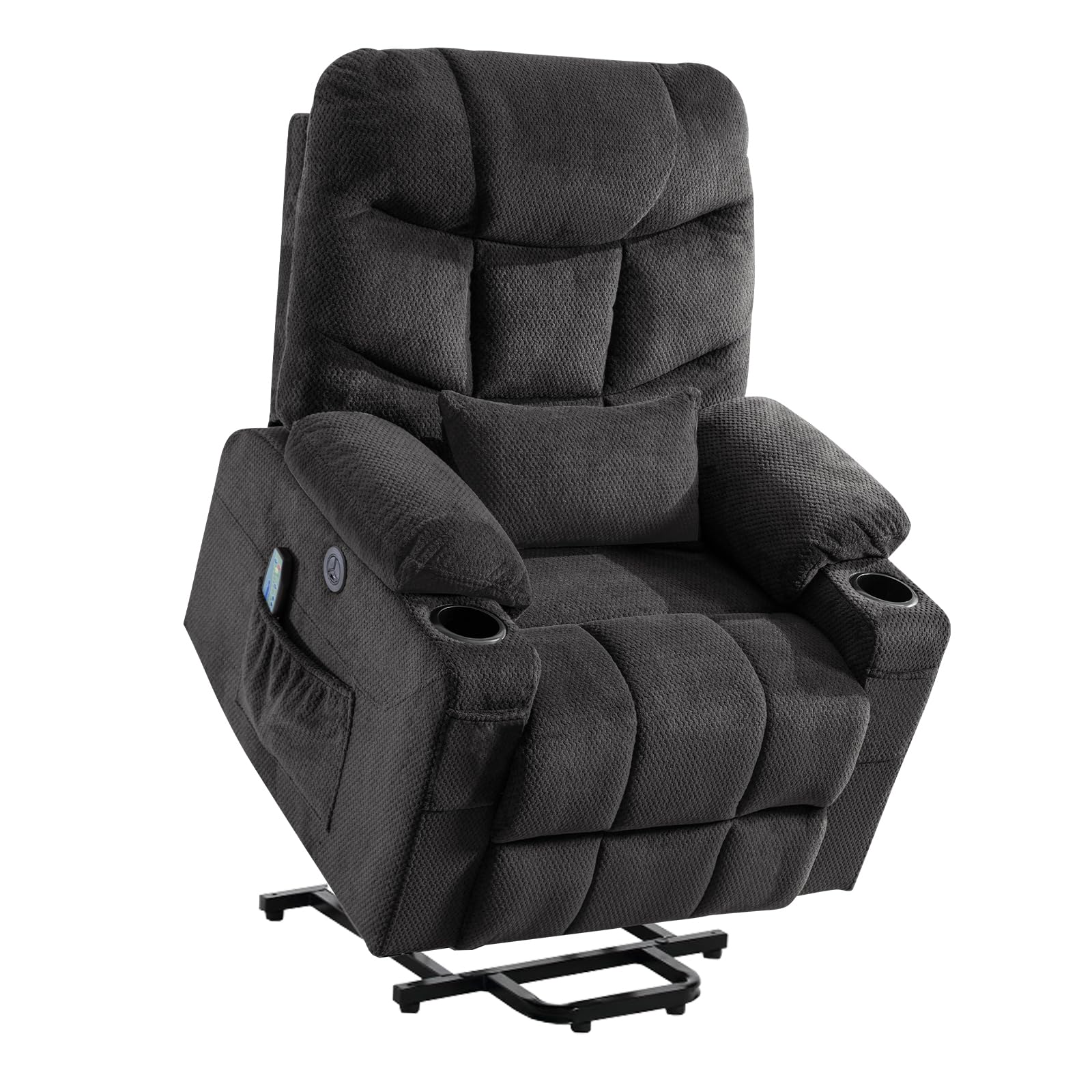 Power Lift Recliner Chair for Elderly, Lift Chair with Heat and Massage, Power Lift Recliner for Living Room with Infinite Position, USB-A＆C, Cup Holder, Side Pocket