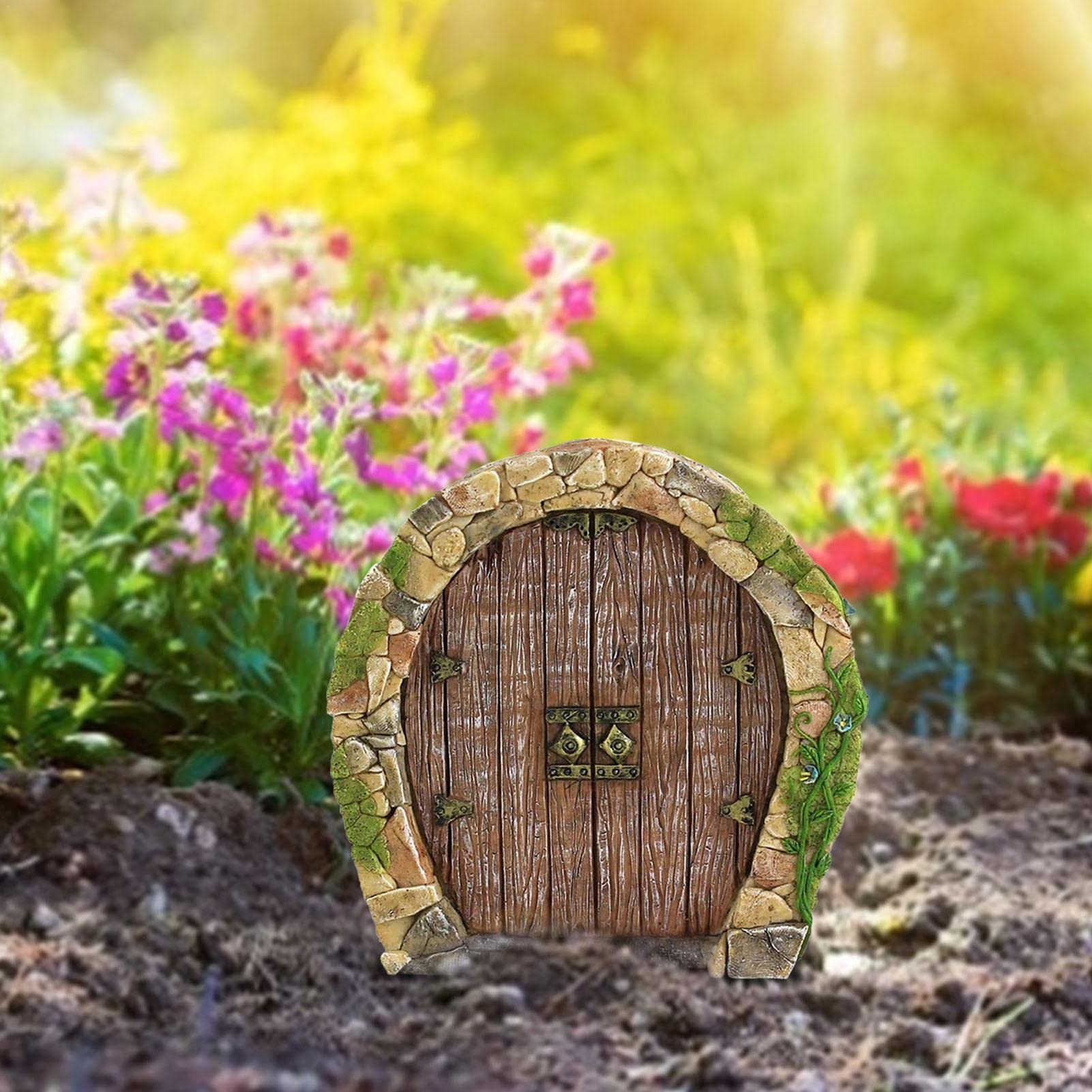 Lecerrot Porta del Giardino delle Fate,Fate Porte per Alberi - Fata in Miniatura per la Decorazione di Alberi, Porte e finestre dormienti delle Fate, Scultura da Giardino d'Arte da Cortile, Ornamento
