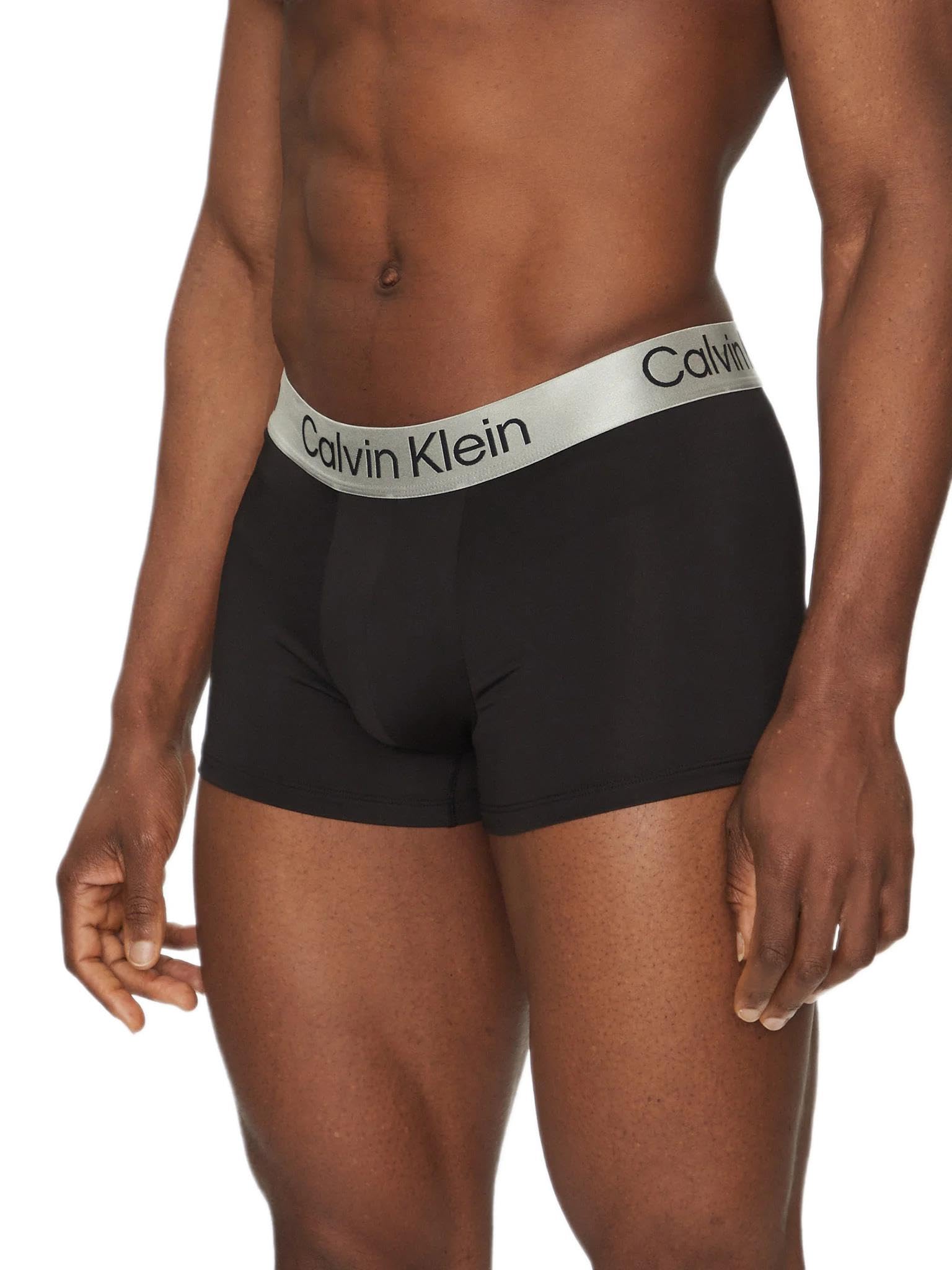 Calvin Klein Uomo Confezione da 3 Boxer in Microfibra Spazzolata, Black, XL