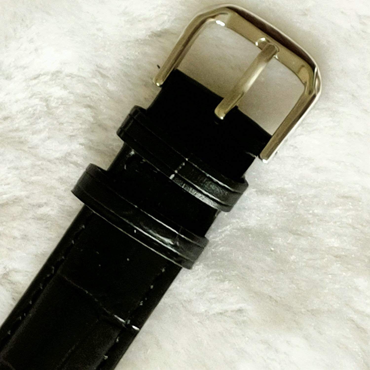 Damen Totenkopfuhr Mechanischer Handaufzug Leder Band Armbanduhr Schwarz