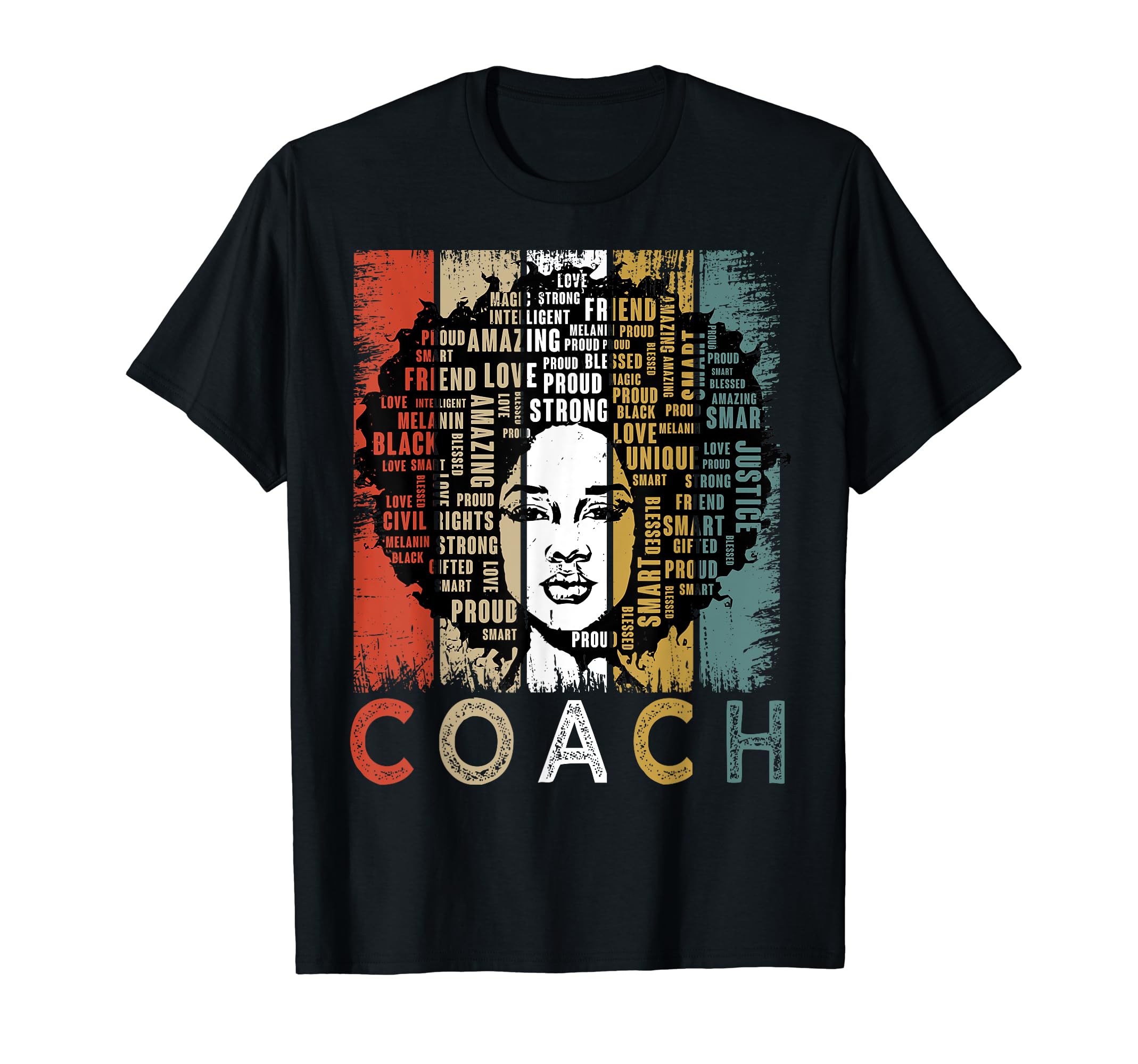 AfroPride ApparelCoach Afro African American Women Black History Month T-Shirt