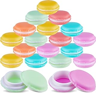54 Pcs Mini Macaron Case Macaron Shape Storage Box Colorful Small Pill Case Mini Jewelry Travel Case Cute Pill Container Candy Jewelry Organizer, Align The Grooves Before Closing The Box Tightly