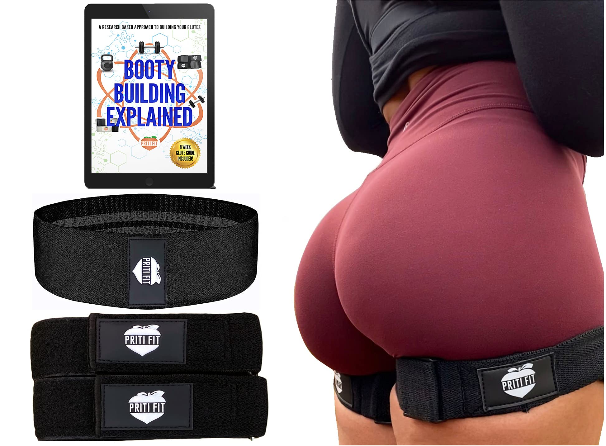 Buy BFR Booty Bands for Women with 8Week Guide for Legs, Glutes & Hip