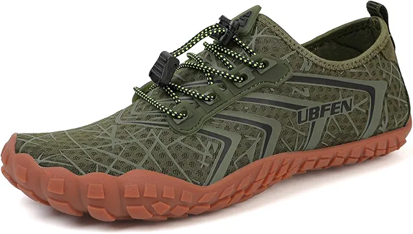UBFEN Water Shoes Aqua Swim Shoes Mens Womens Beach Sports Quick Dry Barefoot for Boating Fishing Diving Surfing 13 Women/11 Men Green