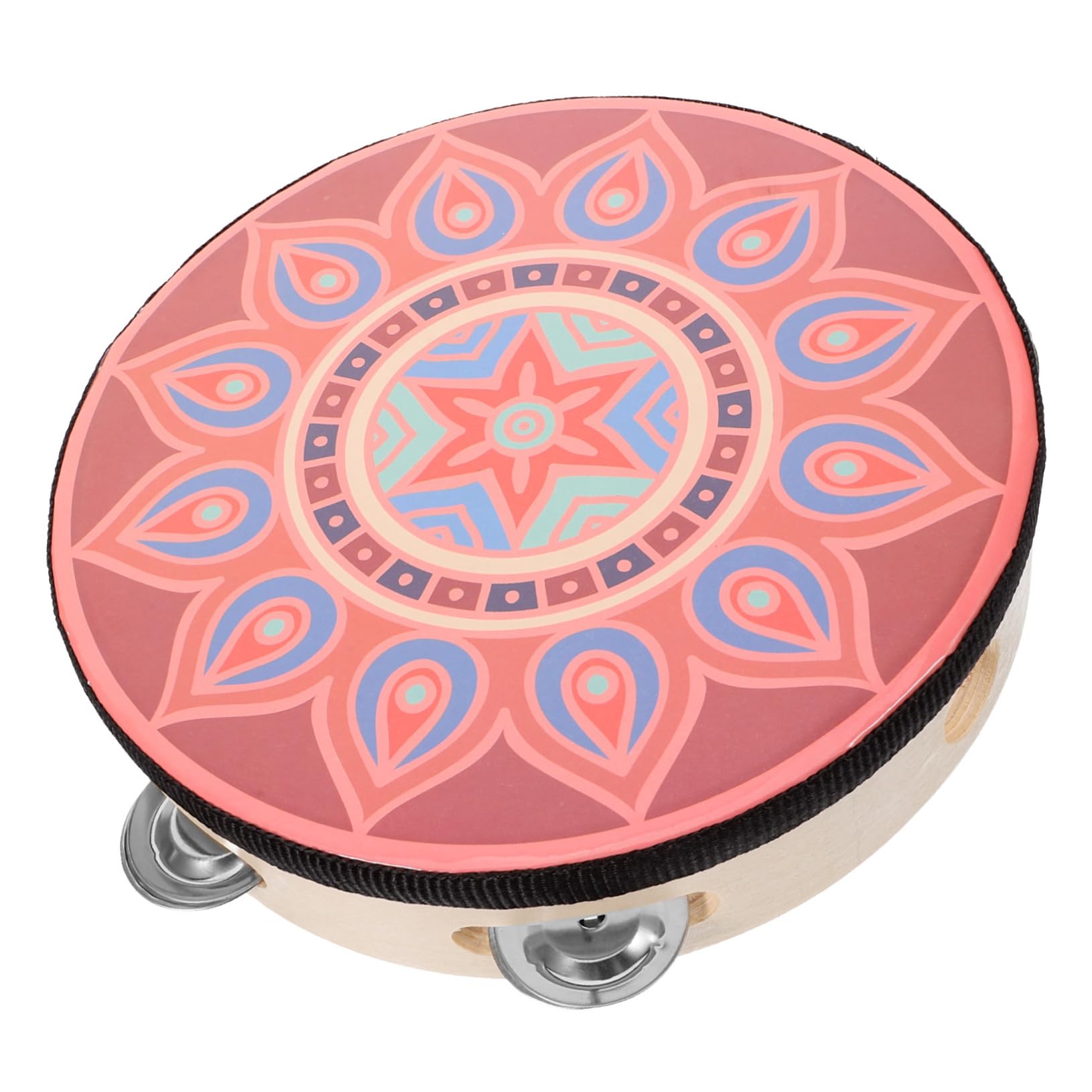 Generic 5stücke Handheld Tamburin Aus Holz Einzelreihe Leichtes Percussion-instrument Für Tanzaufführungen Geeignet Für Jugendliche Und Erwachsene Robustes Design Aus Edelstahl Und