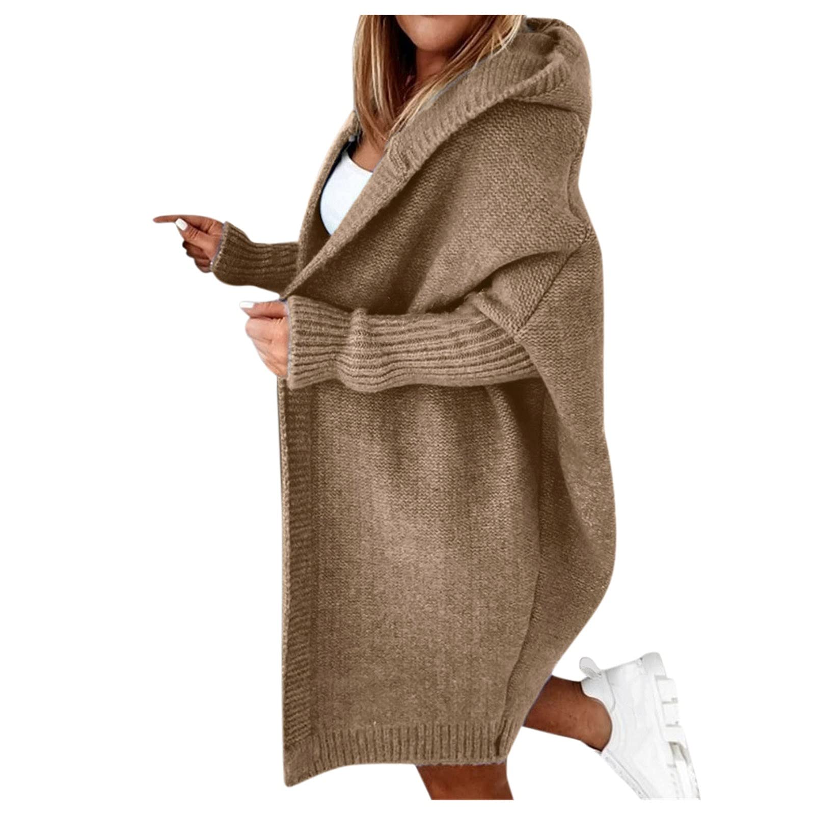 Générique Gilets Femme Cardigan Femme - Manteau d'hiver À Manches Chauve Souris À Manches Chauve Souris