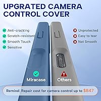 Vista 668 de Miracase Funda diseñada para iPhone 13 Pro Max con protector de pantalla, [forro de microfibra suave antiarañazos], funda protectora de silicona