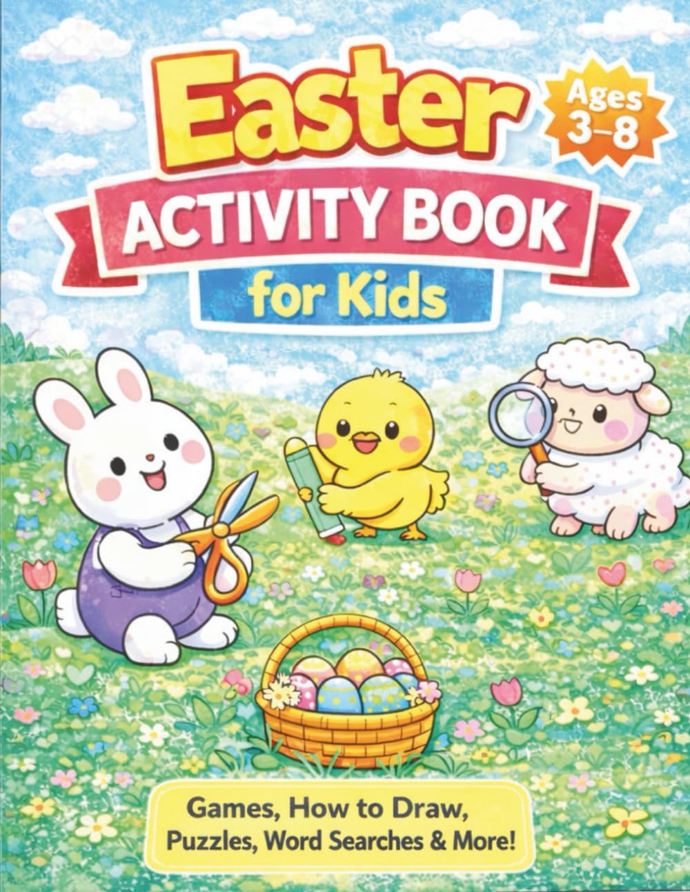 Easter Activity Book for Kids: Fun Coloring, Puzzles, Mazes and Learning Activities for Kids Ages 3–8