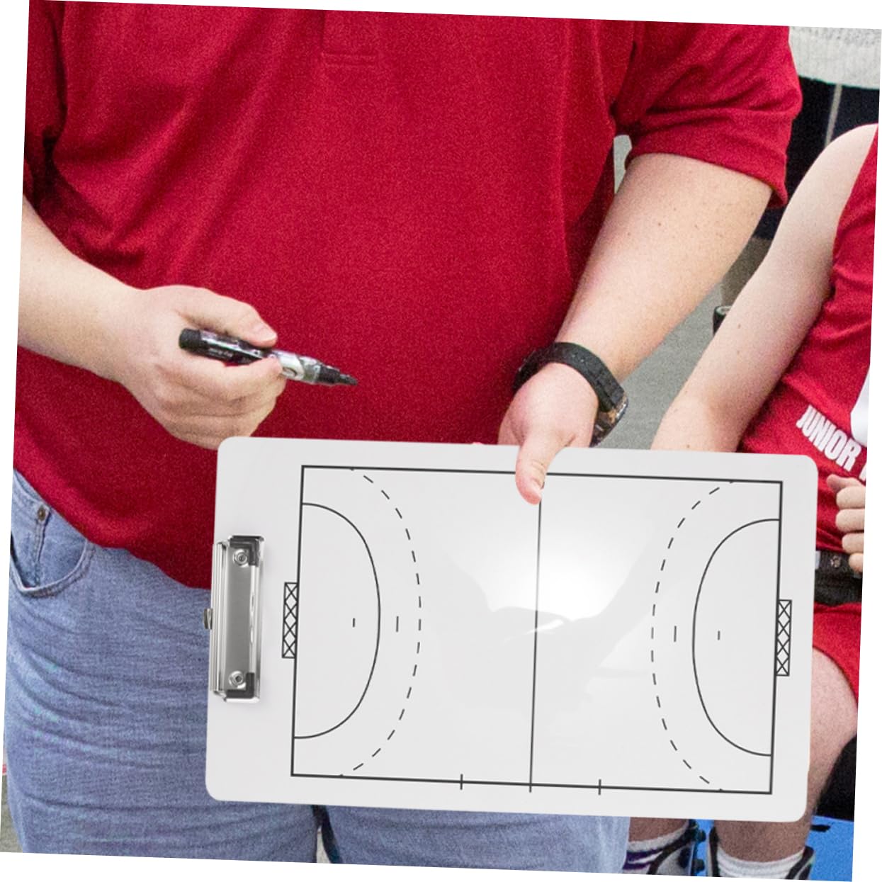 Handball Taktikboard Doppelseitig aus Pvc 2 Stück Trainerboard zum Aufschreiben von Strategien und Training für Handball Wettkämpfe und Trainingszubehör