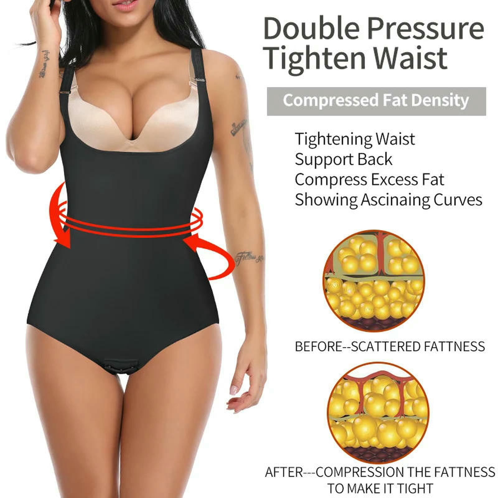 Shapewear Damen Body Figurformende Bodywäsche Miederbody Stark Formend Shaping Bodysuit